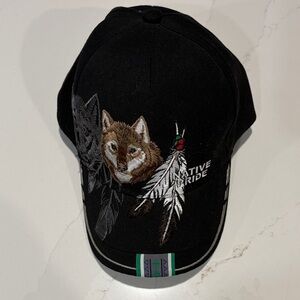 Golden Lion Native Pride Black Embroidered Cap